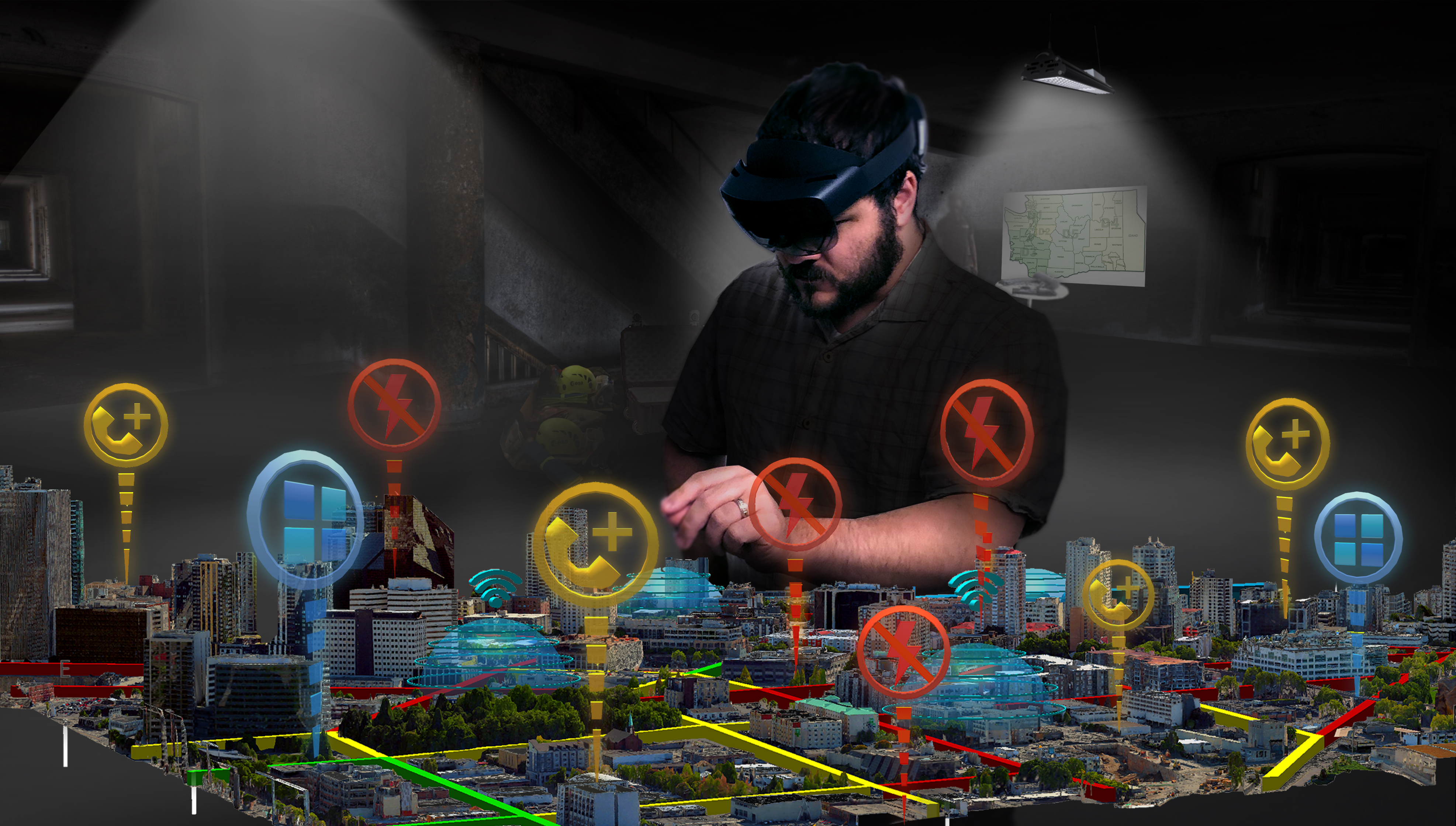 Shared operational planning within a synchronized spatial model.