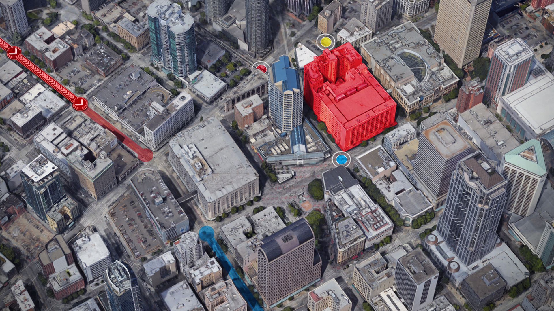 Multiple intelligence and asset streams aligned within a shared spatial model.